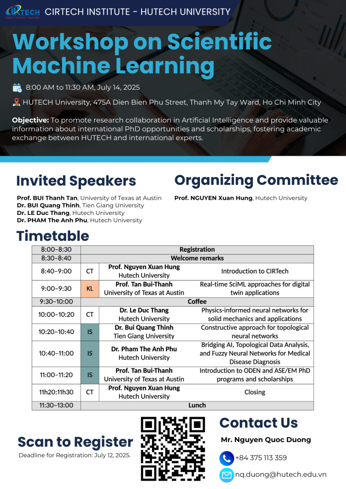 WORKSHOP ON SCIENTIFIC MACHINE LEARNING