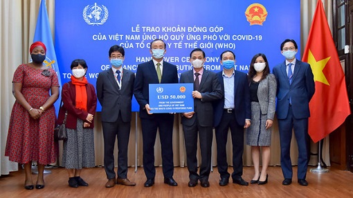 ベトナム、WHOの新型コロナ対応基金に5万USD寄付 9