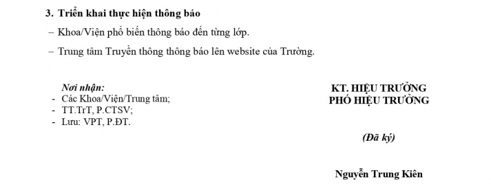 Thông báo lịch thi Học kỳ 1 đợt B, Học kỳ phụ - Học kỳ 1 năm học 2024 - 2025  đối với  sinh viên Đại học chính quy, Đại học Liên thông, Đại học Văn bằng 2 6