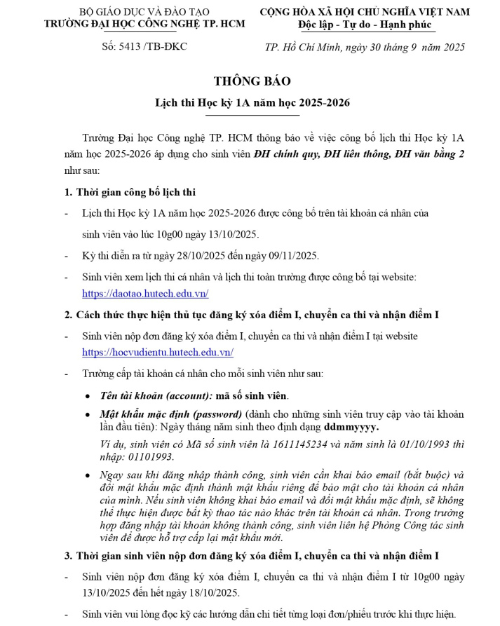 Thông báo lịch thi Học kỳ 1A năm học 2025-2026 4