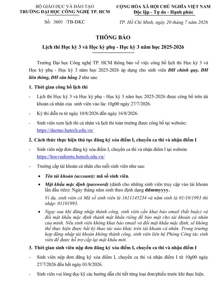 Thông báo lịch thi Học kỳ 3 và Học kỳ phụ - Học kỳ 3 năm học 2025-2026 4