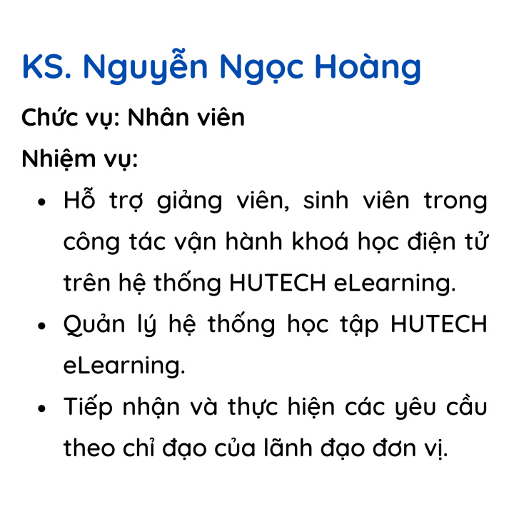 Đội ngũ nhân viên Trung tâm Dạy học số 20