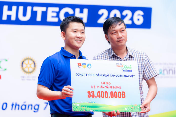Tri ân đối tác Công ty TNHH sản xuất tập đoàn Đại Việt góp sức cùng chiến dịch Mùa hè xanh HUTECH năm 2026 lan tỏa giá trị đẹp đến với cộng đồng 16