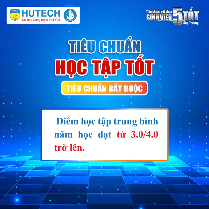 TIÊU CHUẨN XÉT CHỌN DANH HIỆU “SINH VIÊN 5 TỐT” CẤP TRƯỜNG NĂM HỌC 2025 - 2026 29