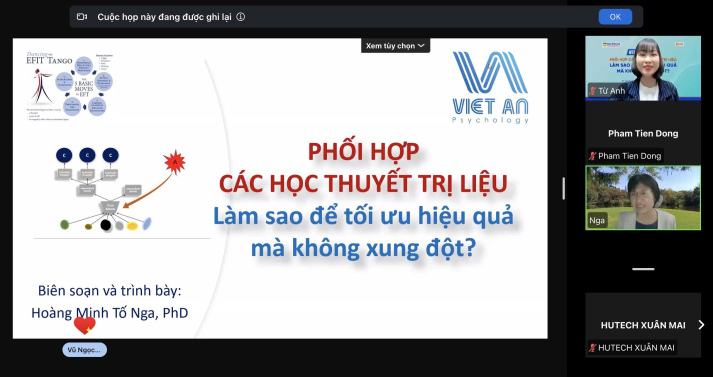 HUTECH mở rộng không gian học thuật qua Webinar tâm lý học về phối hợp các học thuyết trị liệu 32