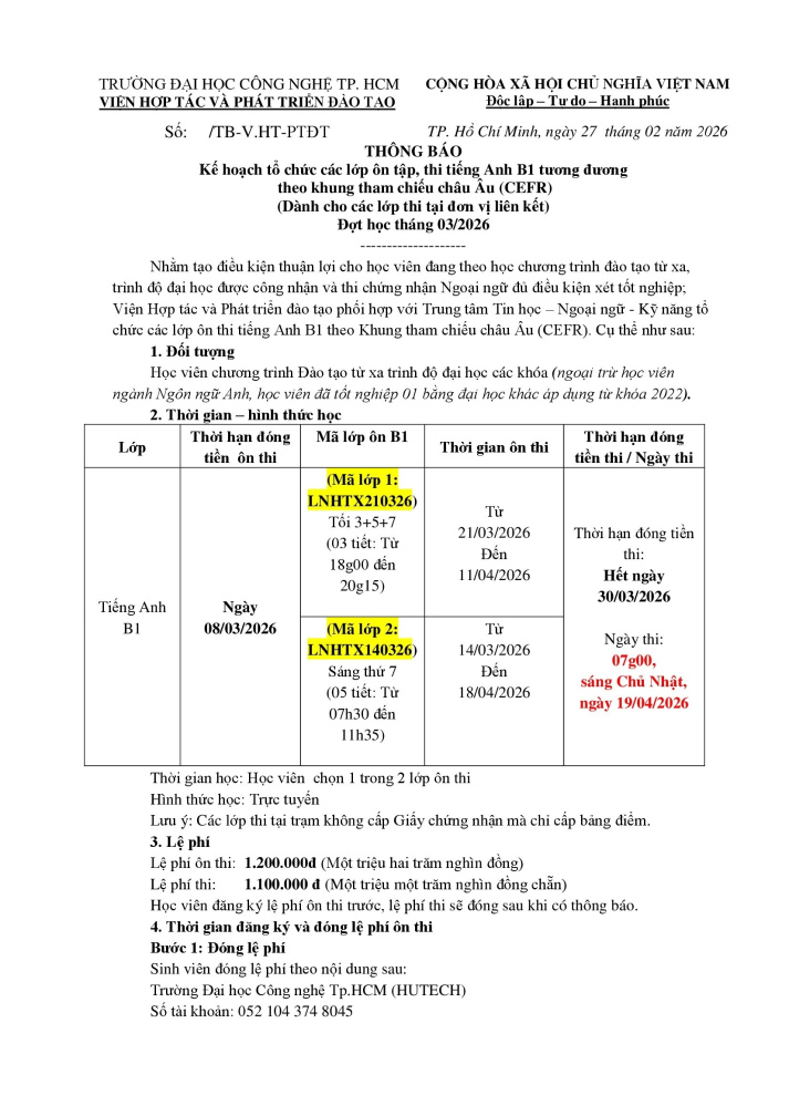 THÔNG BÁO HỌC VÀ THI B1 TẠI CÁC TRẠM - ĐỢT HỌC THÁNG 03/2026 7