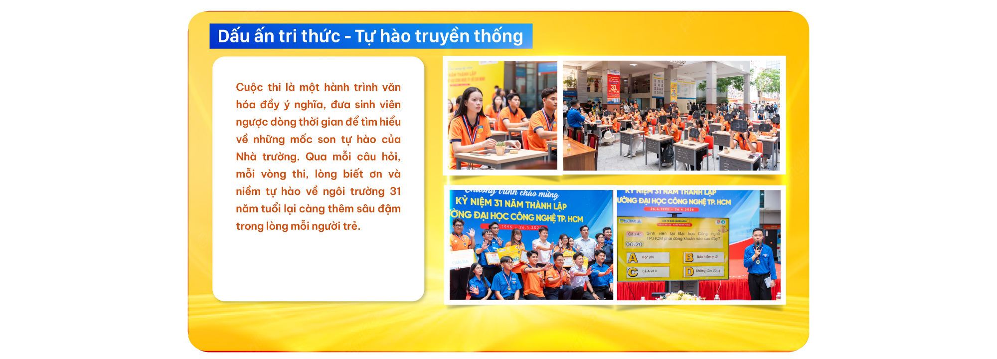 SINH VIÊN HUTECH MỪNG SINH NHẬT LẦN THỨ 31 CỦA TRƯỜNG! 18