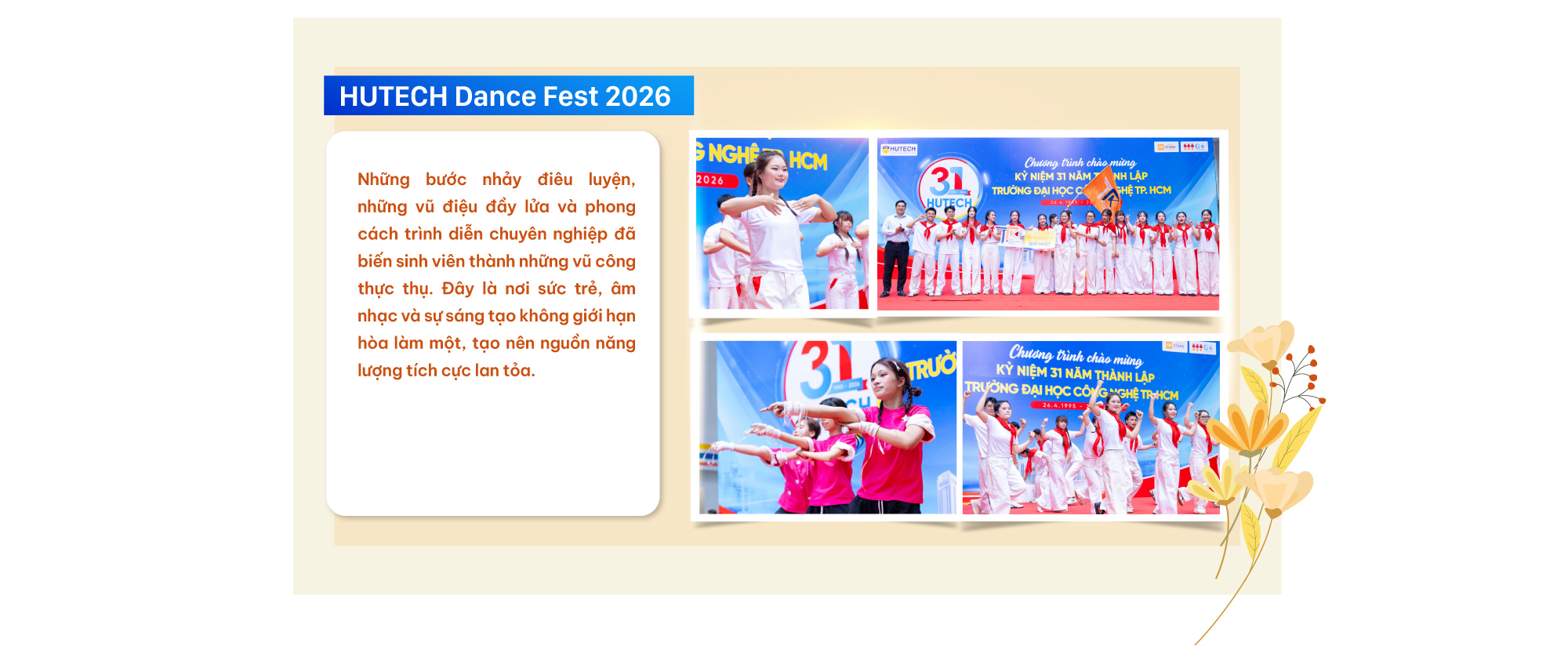 SINH VIÊN HUTECH MỪNG SINH NHẬT LẦN THỨ 31 CỦA TRƯỜNG! 99