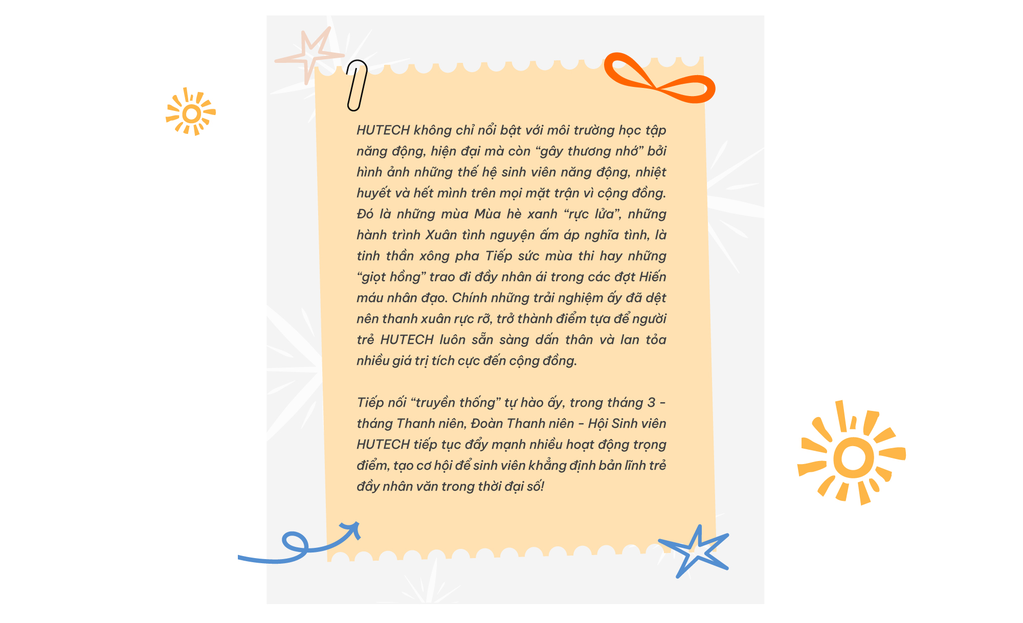 SẮC XANH HUTECH: TIẾP BƯỚC TINH THẦN TÌNH NGUYỆN, RỰC CHÁY THÁNG 3 TUỔI TRẺ 5