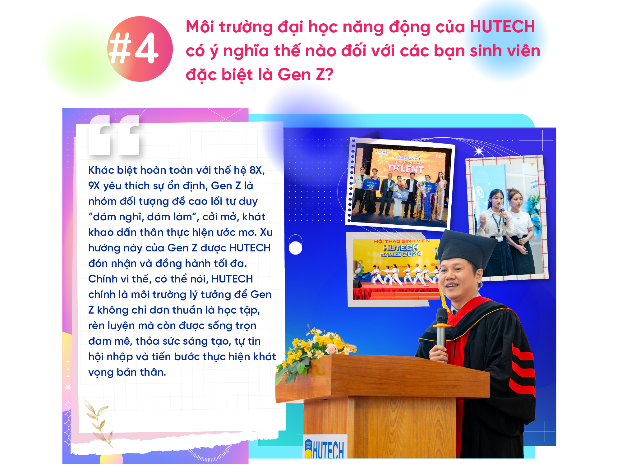 TS. Huỳnh Ngọc Anh: “Năng động” đã trở thành “đặc điểm nhận diện” của sinh viên HUTECH 12