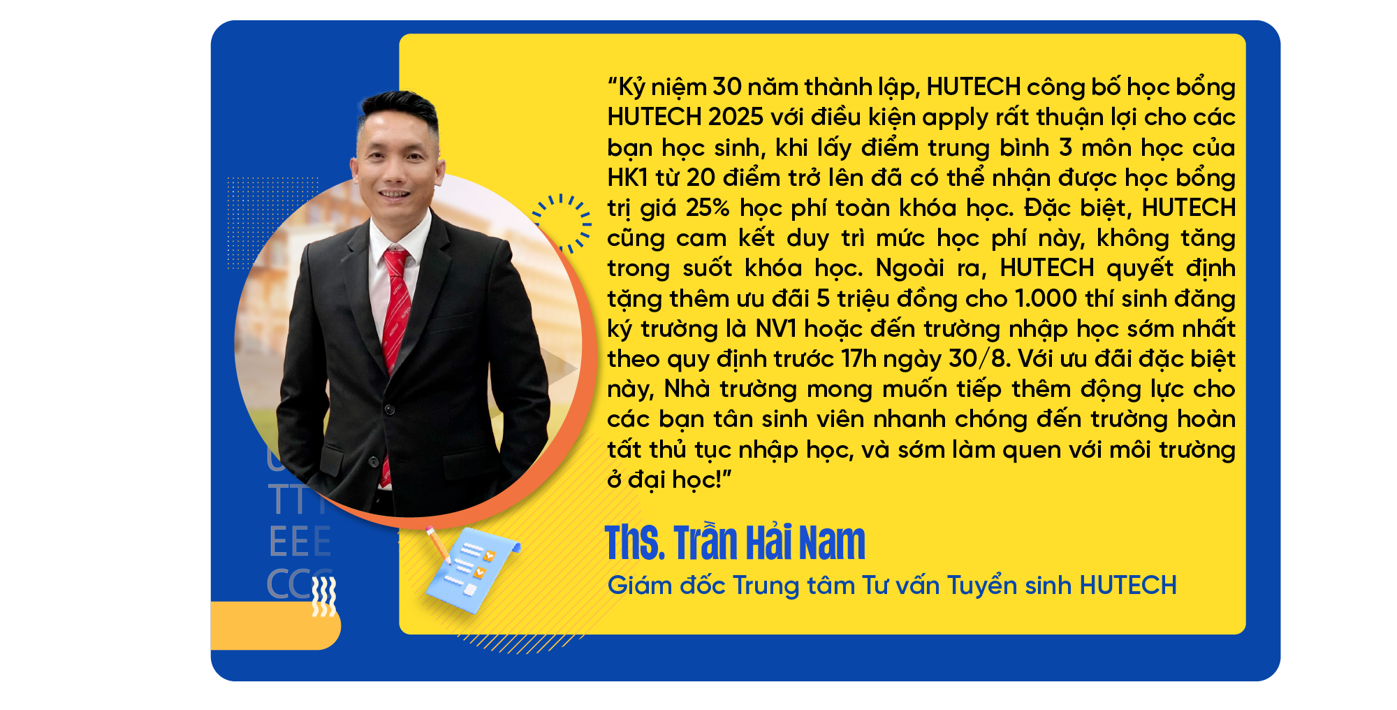 Kỷ niệm 30 năm thành lập: HUTECH tặng học bổng hấp dẫn, học phí cố định toàn khóa cho thí sinh cả nước 17