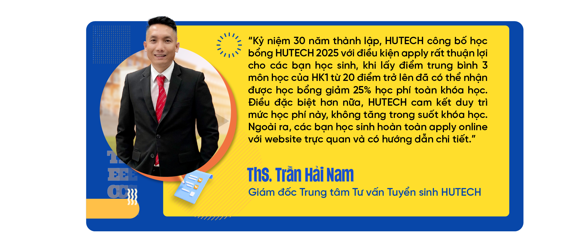 Kỷ niệm 30 năm thành lập: HUTECH tặng học bổng hấp dẫn, học phí cố định toàn khóa cho thí sinh cả nước 19