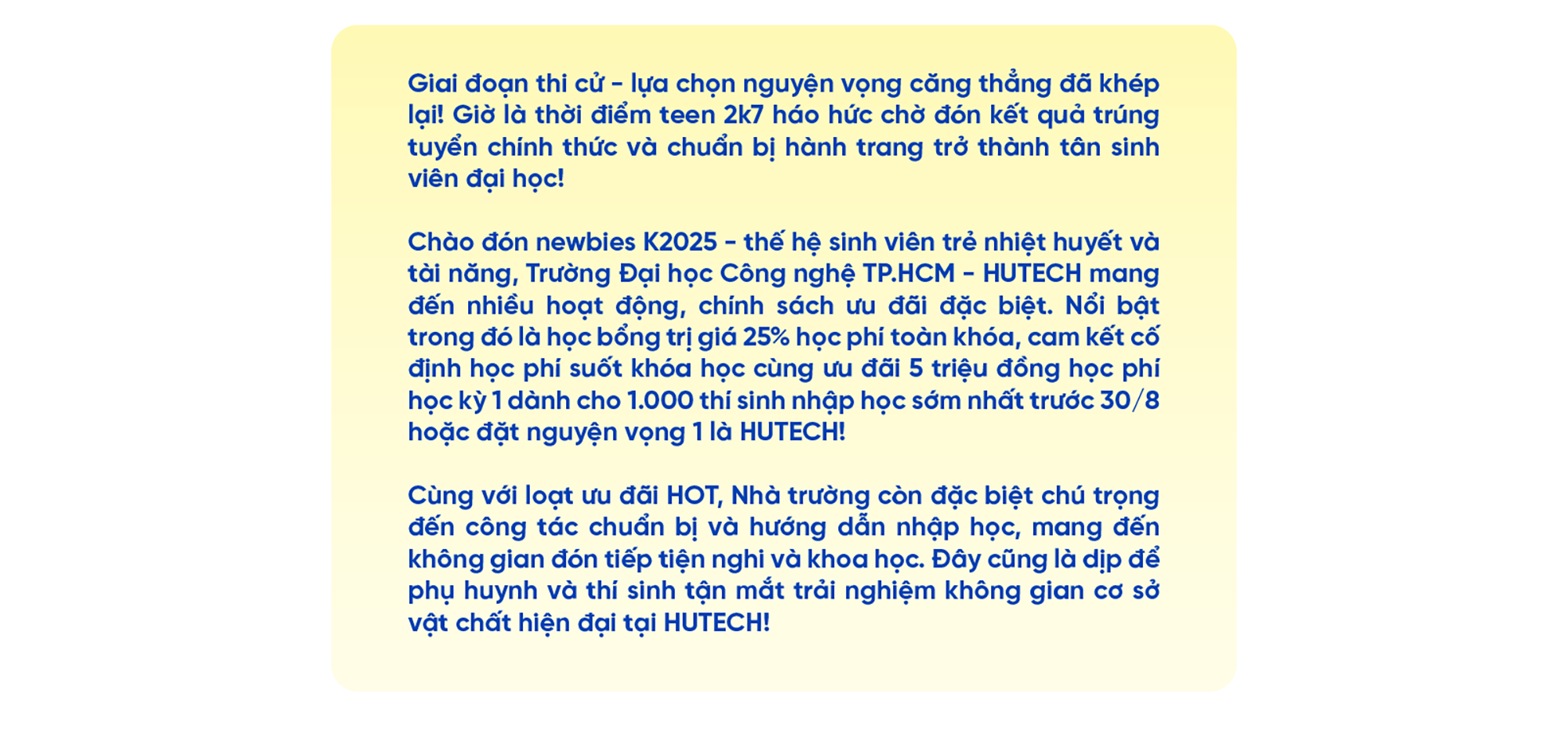 Chào đón newbies K2025: "Nhiều ưu đãi đặc biệt cho hành trình đại học đáng nhớ!" 4