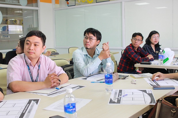 HUTECH lecturers study methods to build ideas and support student startup projects 38