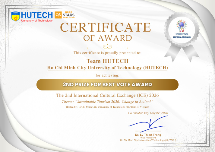 From languages to innovation for sustainable development: HUTECH students earn international recognition 56