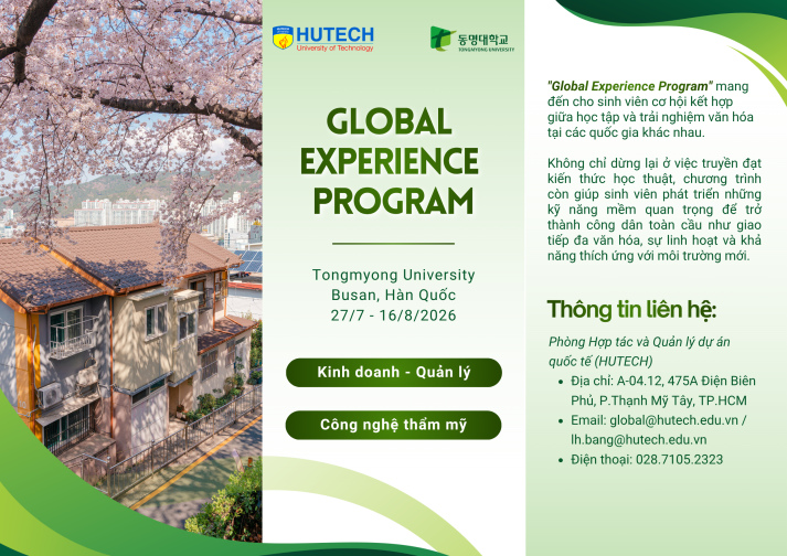 Applications Now Open for HUTECH's Summer 2026 International Programs in Vietnam, Malaysia, and South Korea 104