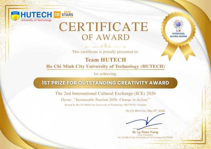 From languages to innovation for sustainable development: HUTECH students earn international recognition 54