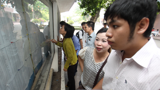 Điểm sàn không thấp hơn năm 2011 8