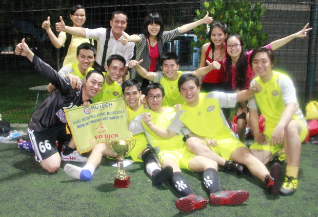 The Office of Admissions Consultancy and Communication becomes the new champion in the 2012 Labor Union Football Tournament 23