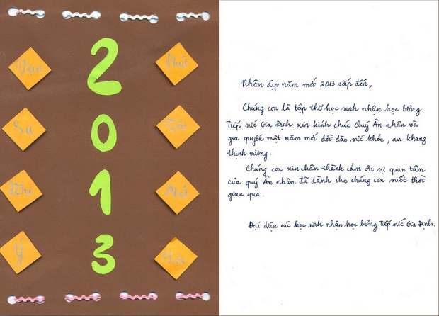 Cánh thiệp chúc xuân 2013 đầy tình cảm từ học sinh Trường THPT Gia Định 5