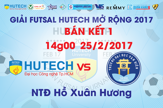 Chờ đón những cuộc so tài hấp dẫn từ vòng Bán kết “Giải Futsal HUTECH mở rộng 2017”