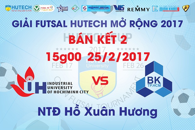 “Giải Futsal HUTECH mở rộng 2017”: Toàn thắng cả 3 trận, HUTECH vào Bán kết