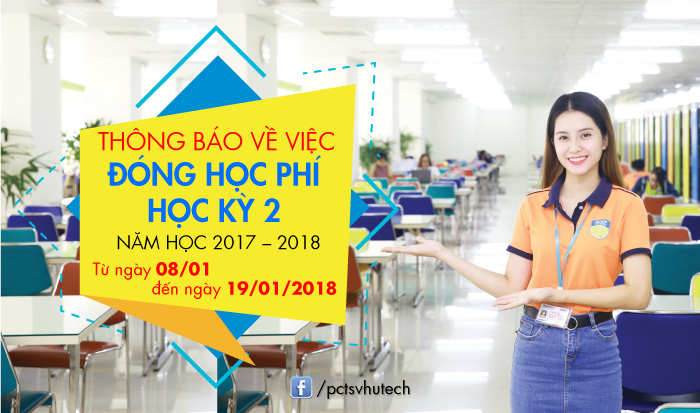 Từ 8/1 - 19/1/2018: Sinh viên nộp học phí Học kỳ II năm học 2017 - 2018 15