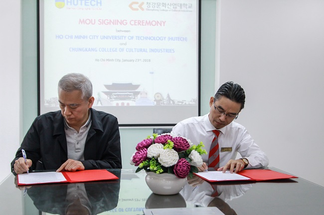 HUTECH ký kết ghi nhớ hợp tác với Trường CĐ Công nghệ Văn hóa Chung Kang 34