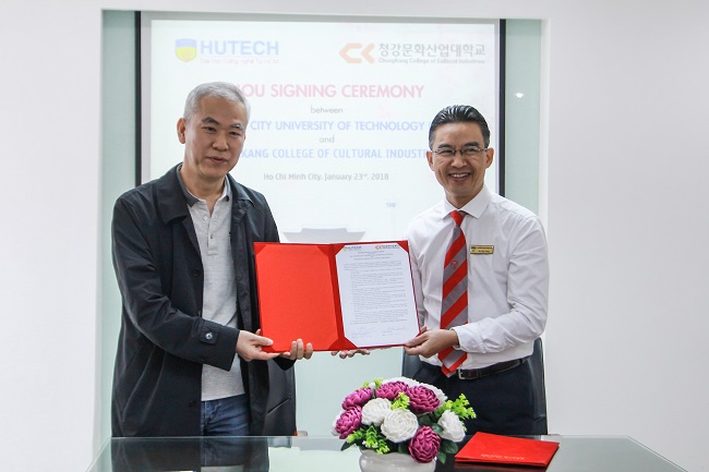 HUTECH ký kết ghi nhớ hợp tác với Trường CĐ Công nghệ Văn hóa Chung Kang 36