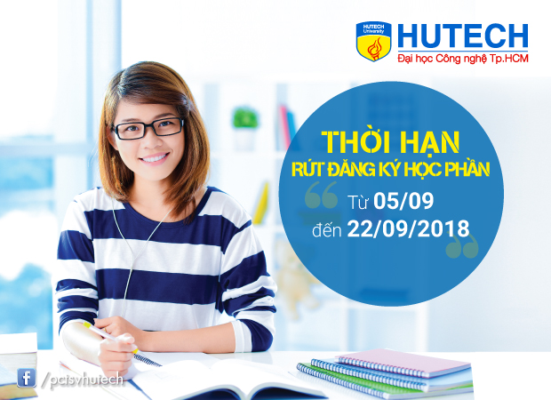 Từ 12/07 - Sinh viên HUTECH bắt đầu đăng ký môn học HKI năm học 2018 - 2019 186