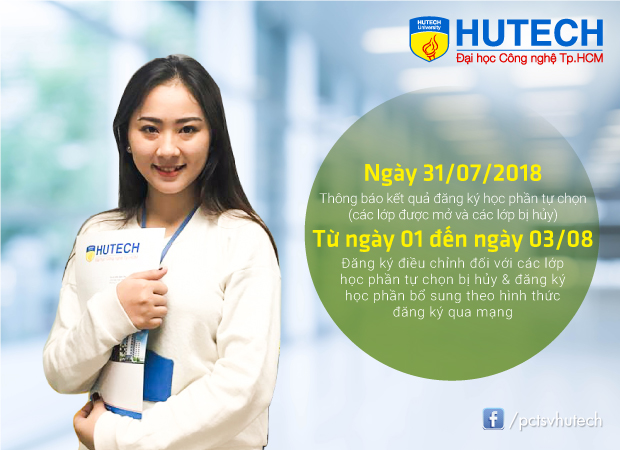 Từ 12/07 - Sinh viên HUTECH bắt đầu đăng ký môn học HKI năm học 2018 - 2019 145