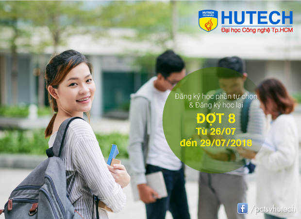 Từ 12/07 - Sinh viên HUTECH bắt đầu đăng ký môn học HKI năm học 2018 - 2019 123