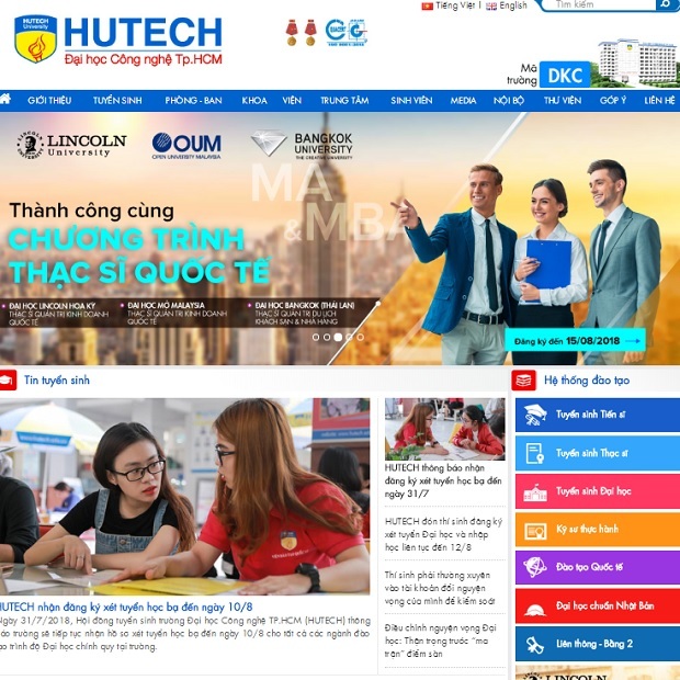 HUTECH xếp thứ 8 trong bảng xếp hạng uniRank các trường đại học tại Việt Nam 25