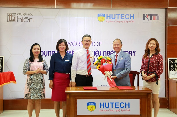 Đại học Công Nghệ TPHCM (HUTECH) và công ty Phụ liệu Hiền ký kết thỏa thuận hợp tác 135