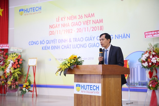 HUTECH celebrates Vietnamese Teachers' Day and receives the Certificate of Education Quality Accreditation 77