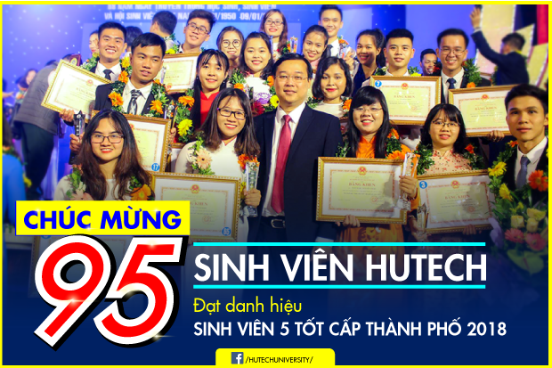 95 sinh viên HUTECH đạt "Sinh viên 5 tốt” cấp Thành năm học 2017 - 2018 10