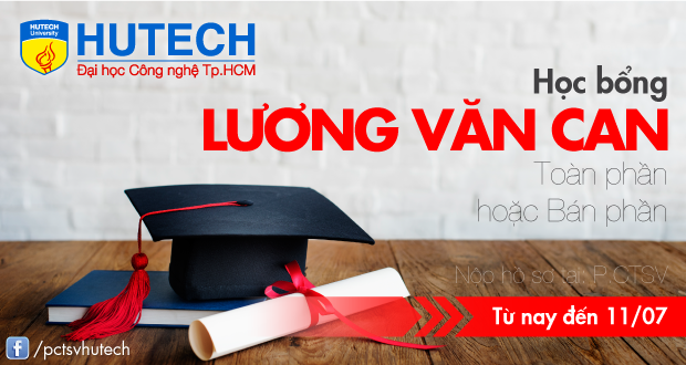 Cơ hội nhận học bổng Lương Văn Can dành cho sinh viên HUTECH 20
