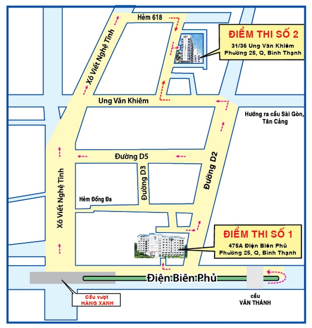 Tuyển sinh ĐH, CĐ: Ghi nhớ địa điểm thi của HUTECH năm 2013 26