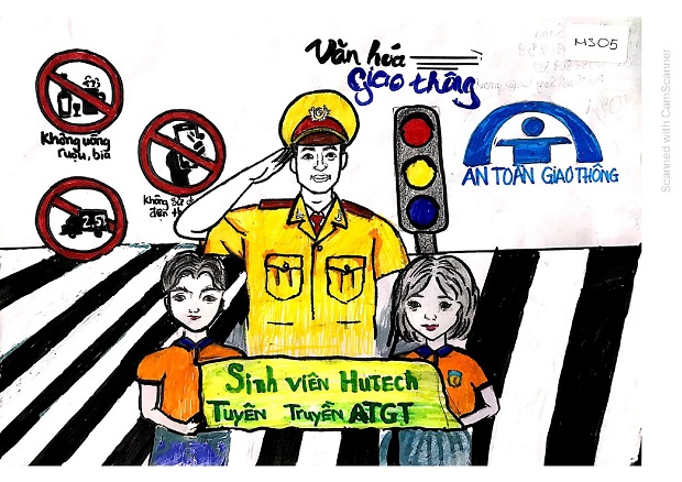 Sinh viên HUTECH chung sức cùng Ngày hội An toàn giao thông với 47 tranh tuyên truyền ấn tượng 31