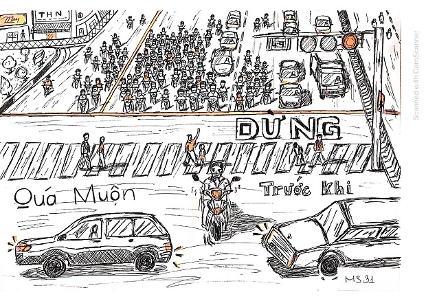 Sinh viên HUTECH chung sức cùng Ngày hội An toàn giao thông với 47 tranh tuyên truyền ấn tượng 83