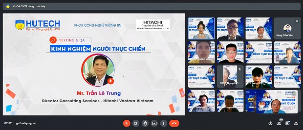 Sinh viên Công nghệ thông tin HUTECH bắt đầu “lớp học” Testing & QA cùng chuyên gia từ Hitachi Vantara Vietnam 27