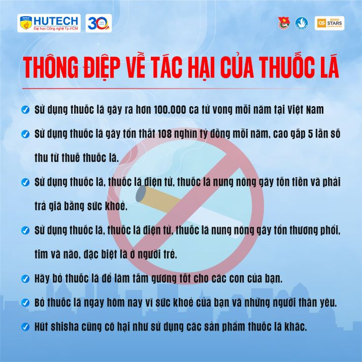 HUTECH-ers cùng lan tỏa thông điệp hưởng ứng Ngày Thế giới không thuốc lá và Tuần lễ Quốc gia không thuốc lá 44