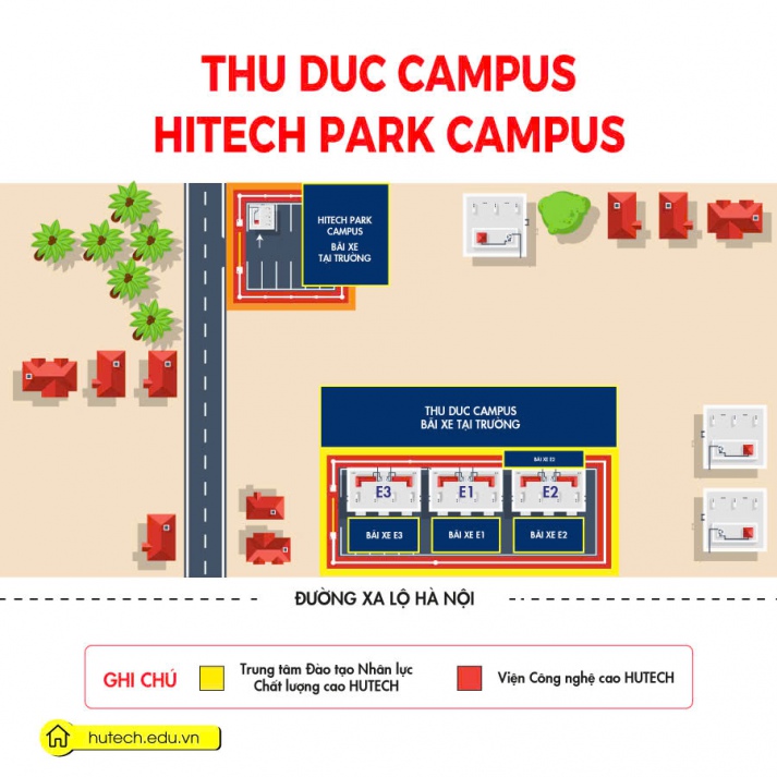 Hướng dẫn sơ đồ bãi gửi xe tại các cơ sở của HUTECH năm học 2024 - 2025 40