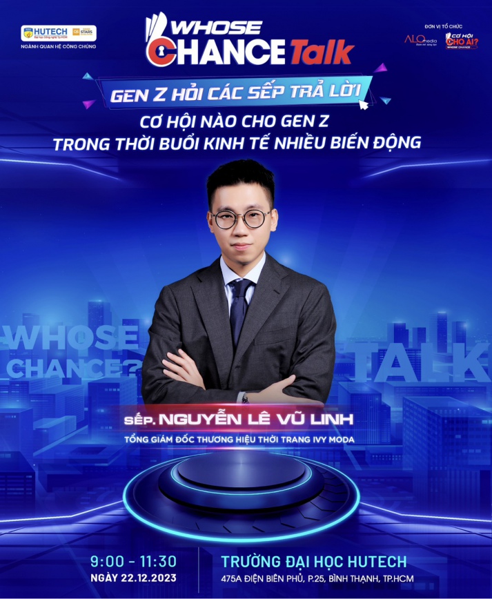 Cùng sinh viên Quan hệ công chúng HUTECH tìm hiểu "Cơ hội cho gen Z trong thời kỳ kinh tế nhiều biến động" với các sếp lớn 24
