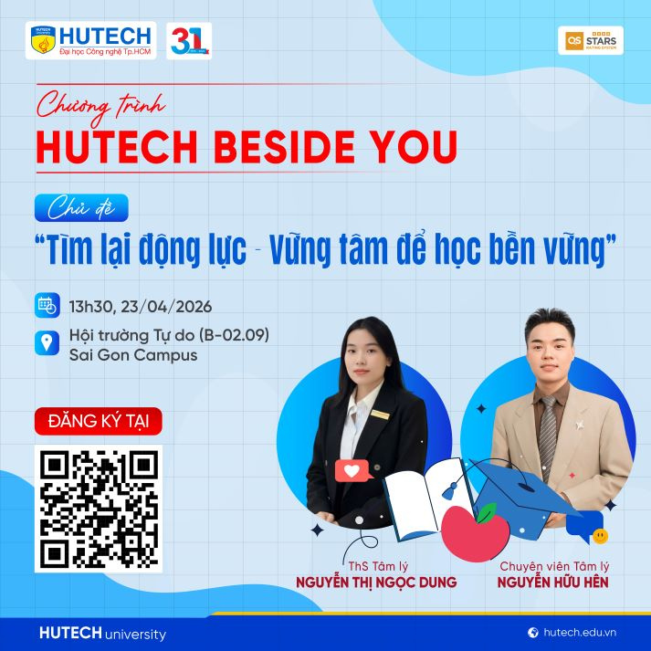 Bạn cần “reset” lấy động lực để học tập vững vàng hơn? Đăng ký ngay HUTECH Beside You nhé! 22
