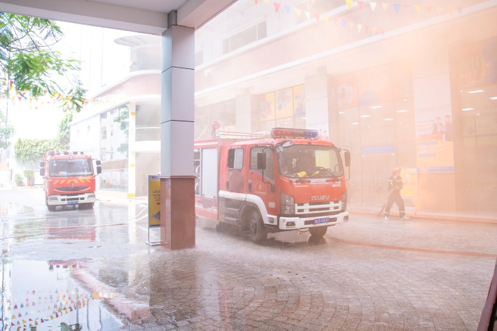 HUTECH tổ chức thành công diễn tập Phòng cháy chữa cháy và Cứu hộ cứu nạn 120