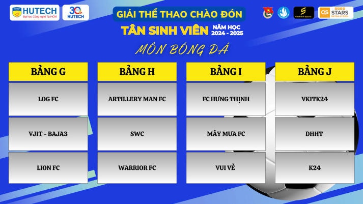 Giải thể thao chào đón tân sinh viên năm học 2024-2025 hoàn tất bốc thăm thi đấu 73