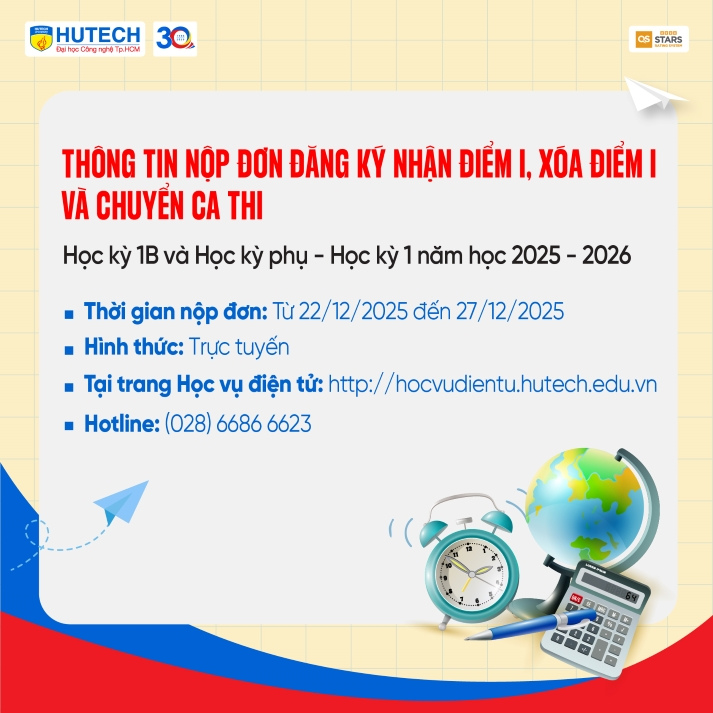 Mùa thi nghiêm túc gọi, HUTECH-ers trả lời: Sẵn sàng bứt tốc cho kỳ thi Học kỳ 1B và Học kỳ phụ - Học kỳ 1 năm học 2025-2026 90
