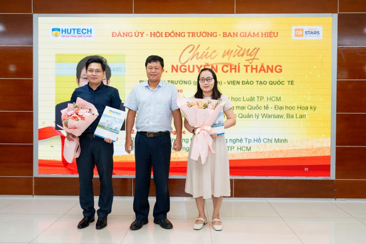 HUTECH trao quyết định bổ nhiệm tân Phó Giáo sư Trần Quốc Thao,  Phó Giáo sư Nguyễn Minh Trí và 02 tân Phó Viện trưởng Viện Đào tạo Quốc tế 25
