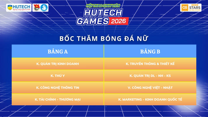 Bốc thăm HUTECH Games 2026: Những cặp đấu duyên nợ chính thức lộ diện 105